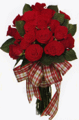 This bouquet of roses captures a casual elegance.